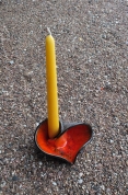 Heart - candlestick for long candle